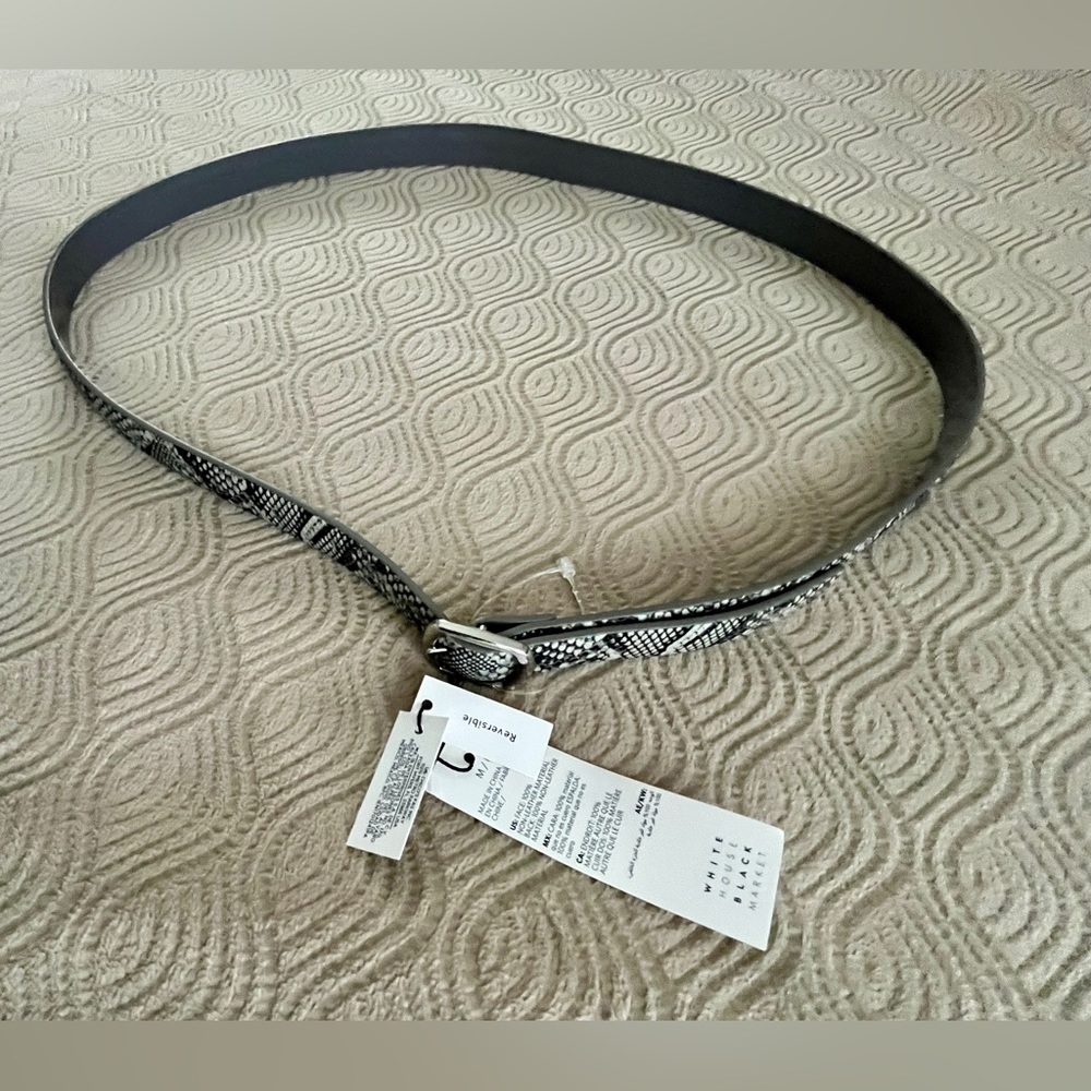 White House Black Market Black and Silver Belt